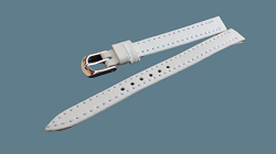 Bracelet de montre en cuir de veau blanc en 10mm
