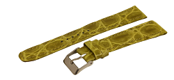 Bracelet montre modèle classique en crocodile en 18mm vert