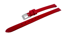 Bracelet montre en cuir de veau rouge dispo. 6mm,8mm et 10mm