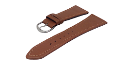 Bracelet montre modèle plat marron disponible de 20 à 28mm