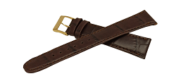Bracelet montre façon croco marron en 16mm,18mm et 20mm