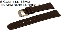 Bracelet montre marron en 18mm - S. Court