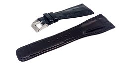 Bracelet montre antica en crocodile veritable de 22mm à 28mm