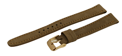 Bracelet montre en nubuck marron- disponible en 12mm et 14mm