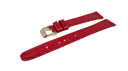 Bracelet montre façon croco rouge,disponible en 12 et 14mm