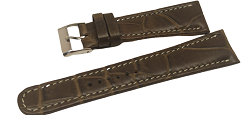 Bracelet montre en crocodile modèle chrono en 22mm