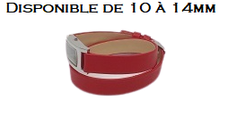 Bracelet montre double tour de 10 à 14mm-Rouge