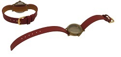 Bracelet montre en 14mm rouge pour montre avec anses soudées.