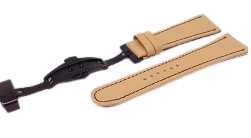 Bracelet montre chrono avec boucle deployante noire-Dispo en 22 et 26mm