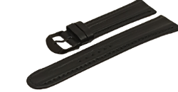 Bracelet montre modèle chrono-barrettes noir-Disponible de 20 à 28mm