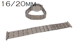Bracelet extensible en acier-16/20mm