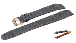 Bracelet montre pour anses soudées en crocodile disponible de 16 à 20mm
