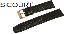 Bracelet montre en 18mm lézard S.Court