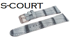 Bracelet montre en crocodile S-Court en 22mm