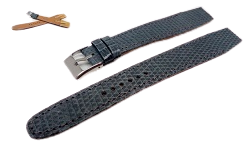 Bracelet pour montre avec anses soudées, lézard gris disponible en 16-18-20mm