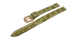 Bracelet montre en 10mm crocodile vert